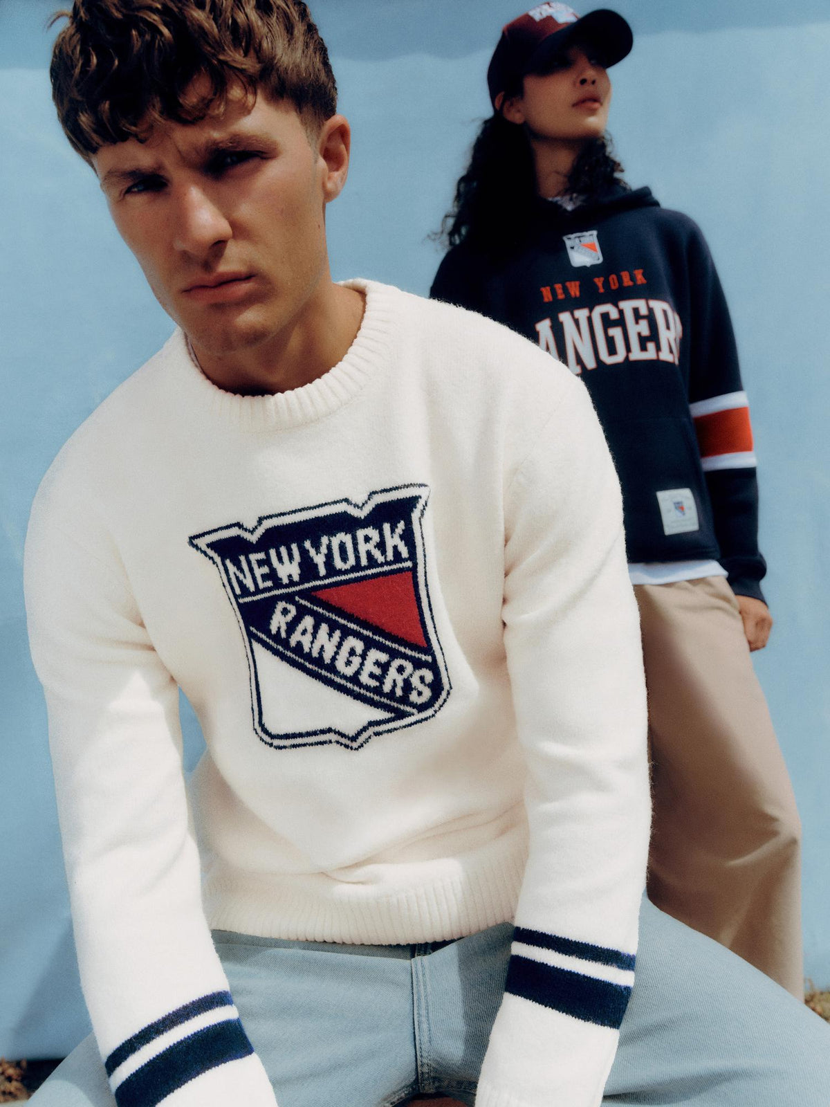 NHL New York Rangers Logo Jumper - White