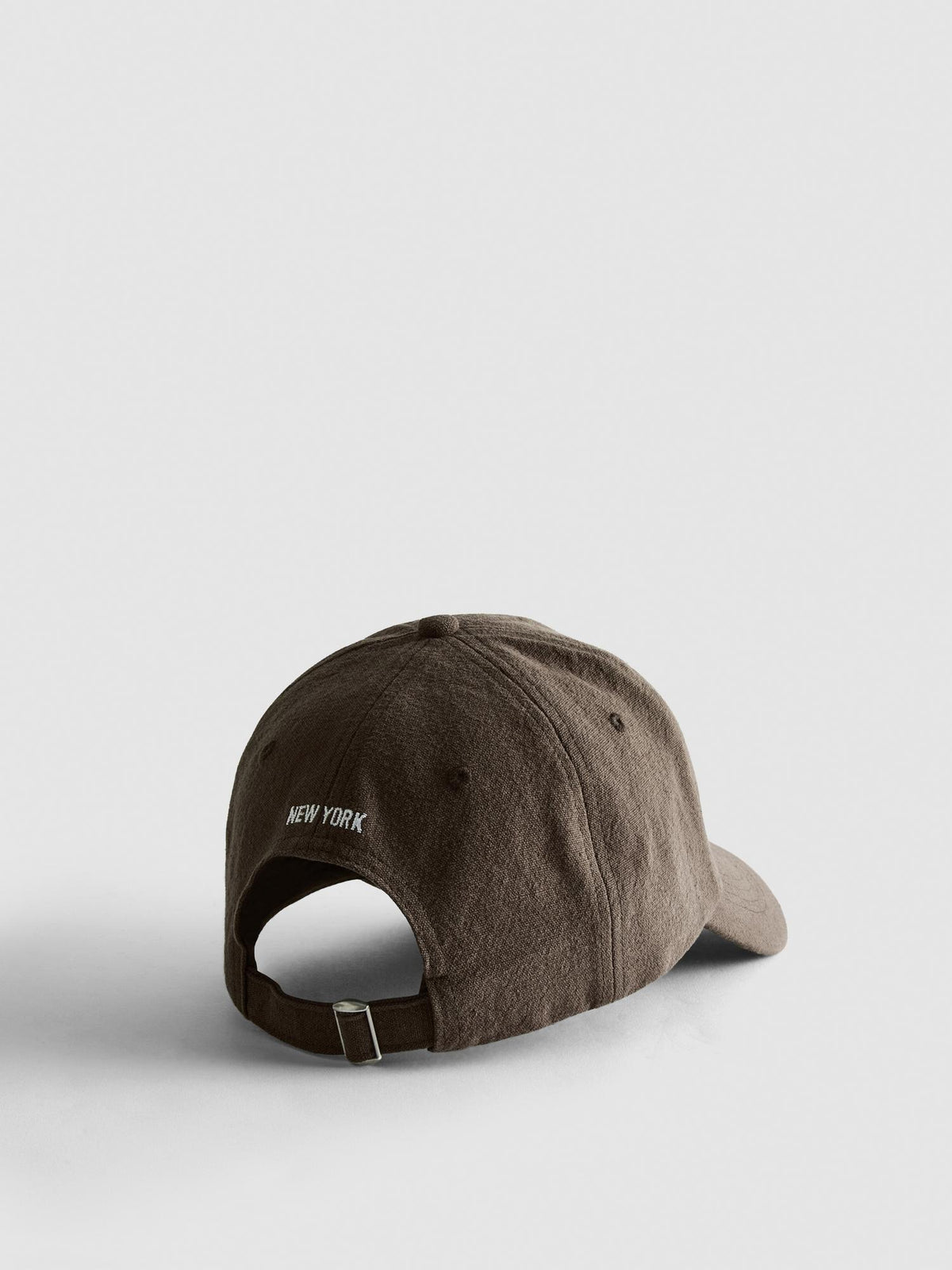 Pure Cotton NY Embroidered Cap - Brown