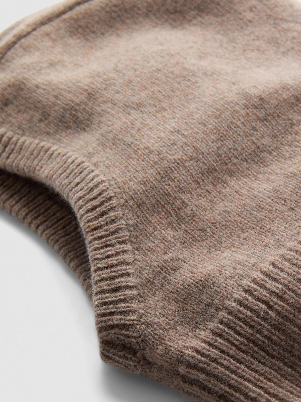 The Edit Pure Wool Hood - Beige