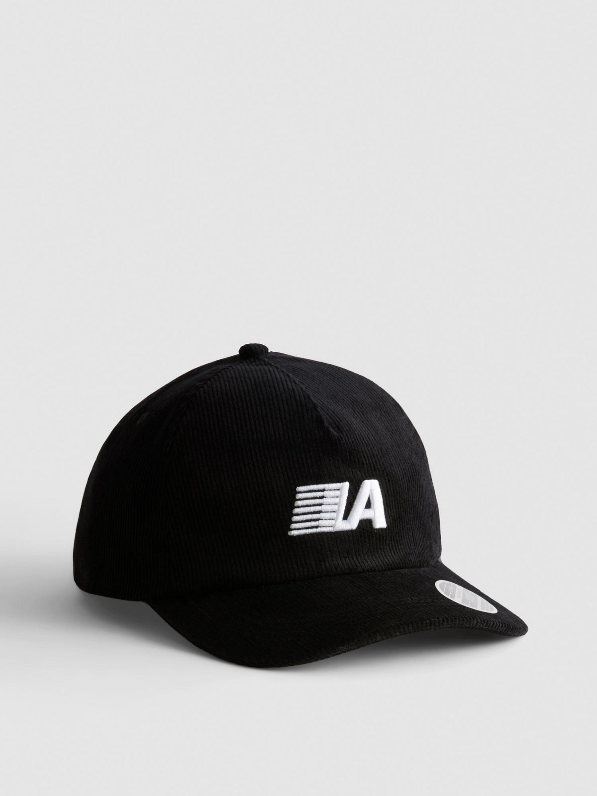 Embroidered Cord Cap - Black