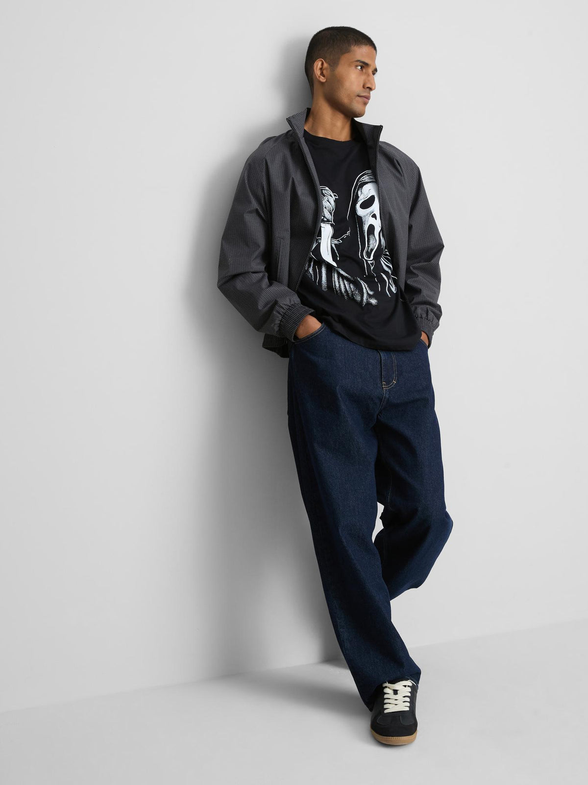 Ghostface Pure Cotton Graphic T-Shirt - Black