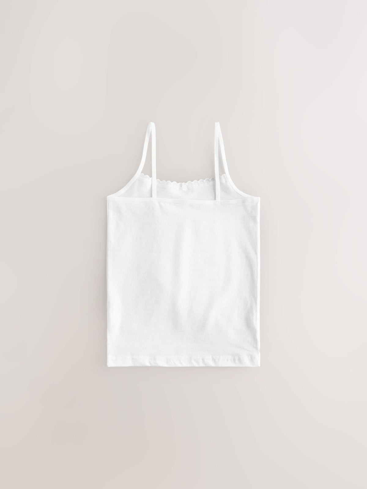 White 10 Pack Elastic Strappy Cami Vests (1.5-16yrs)