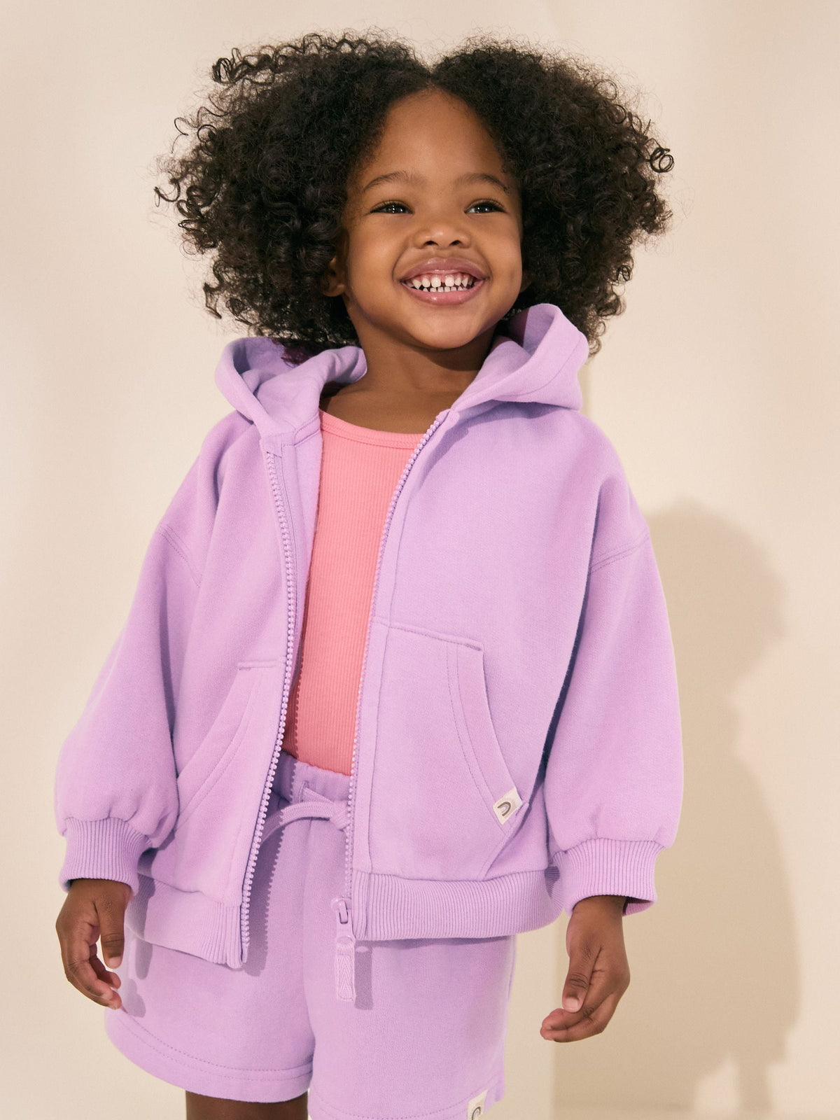 Lilac Purple Zip Through Hoodie (3mths-7yrs)
