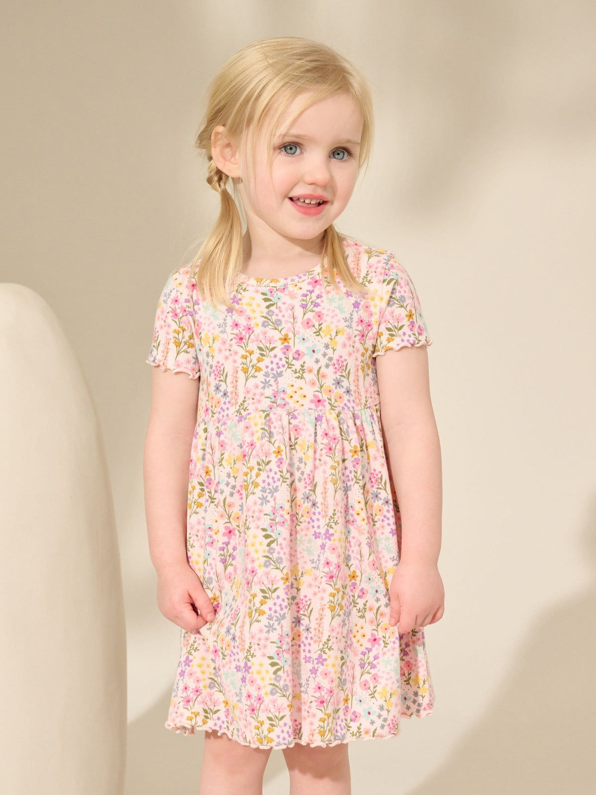 Floral Short Sleeve Jersey Summer Dress (3mths-7yrs)