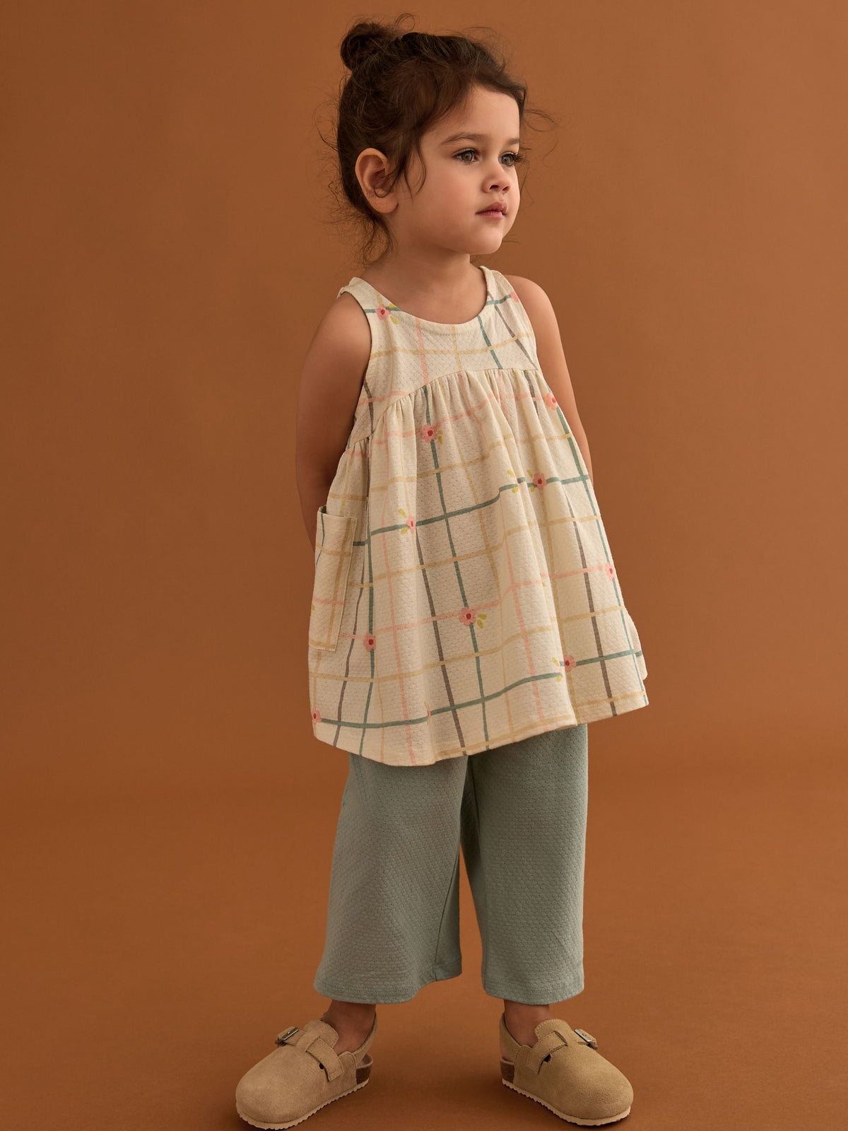 Orange/Pink Dress and Trousers Set (3mths-7yrs)