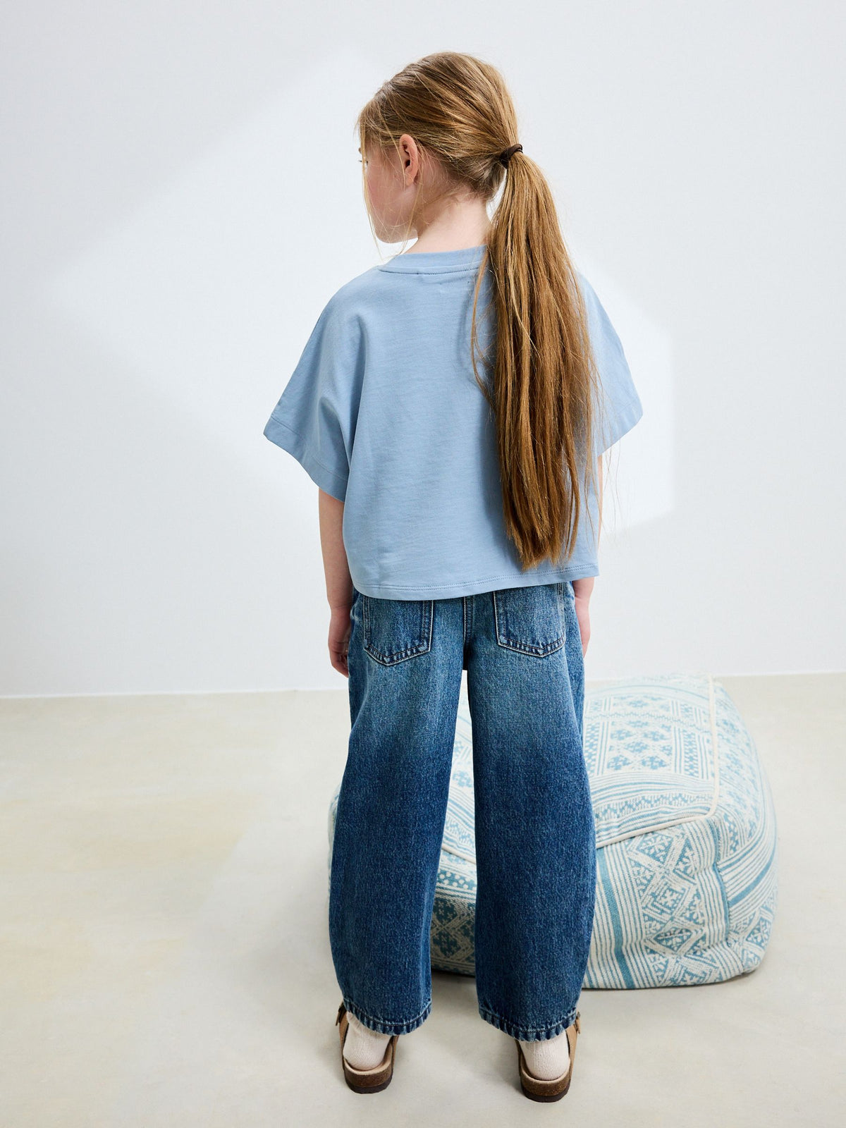 Mid Blue Denim Barrel Jeans (3-16yrs)
