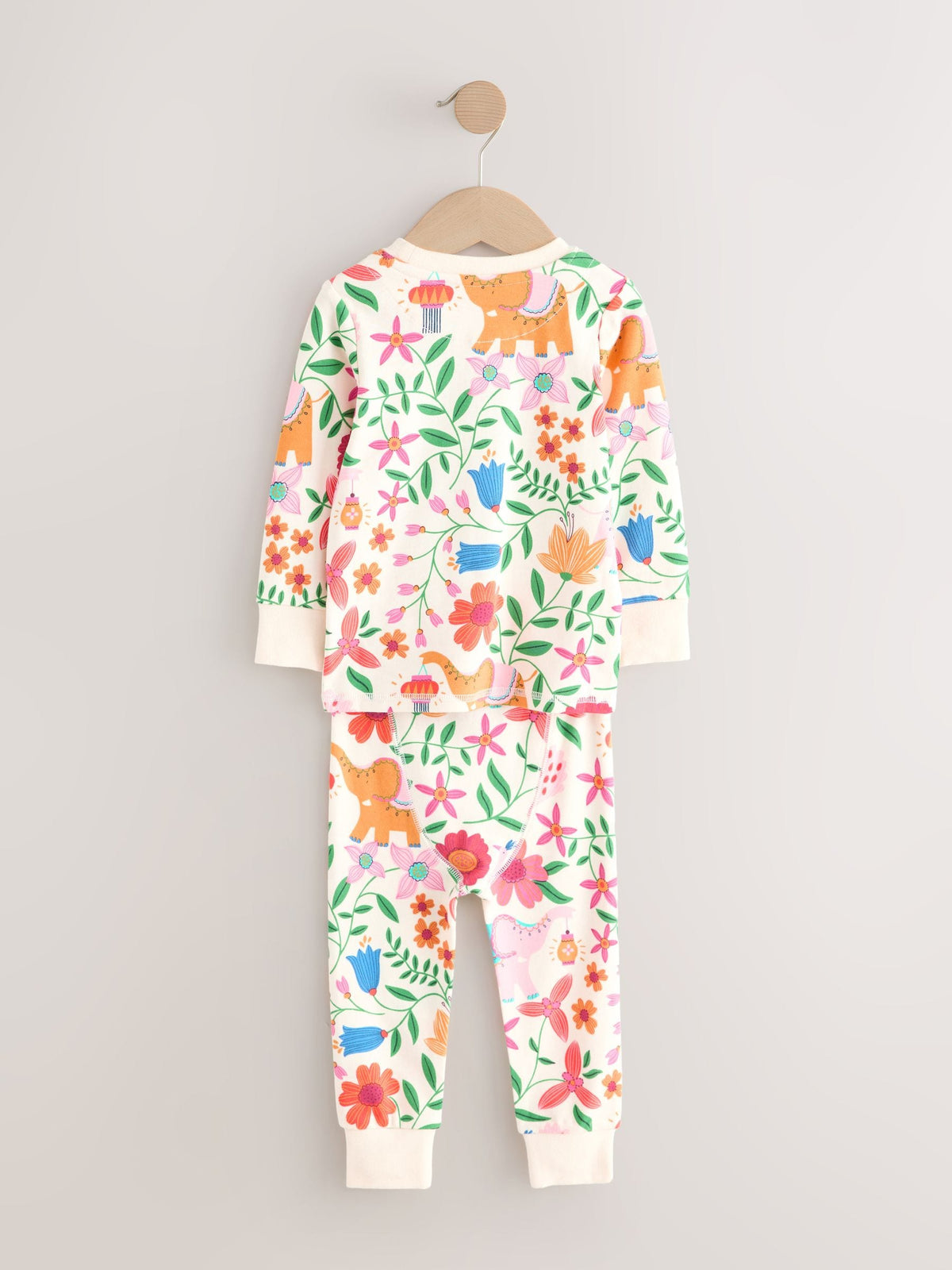 Ecru White Snuggle Diwali Print Pyjamas 1 Pack (9mths-8yrs)