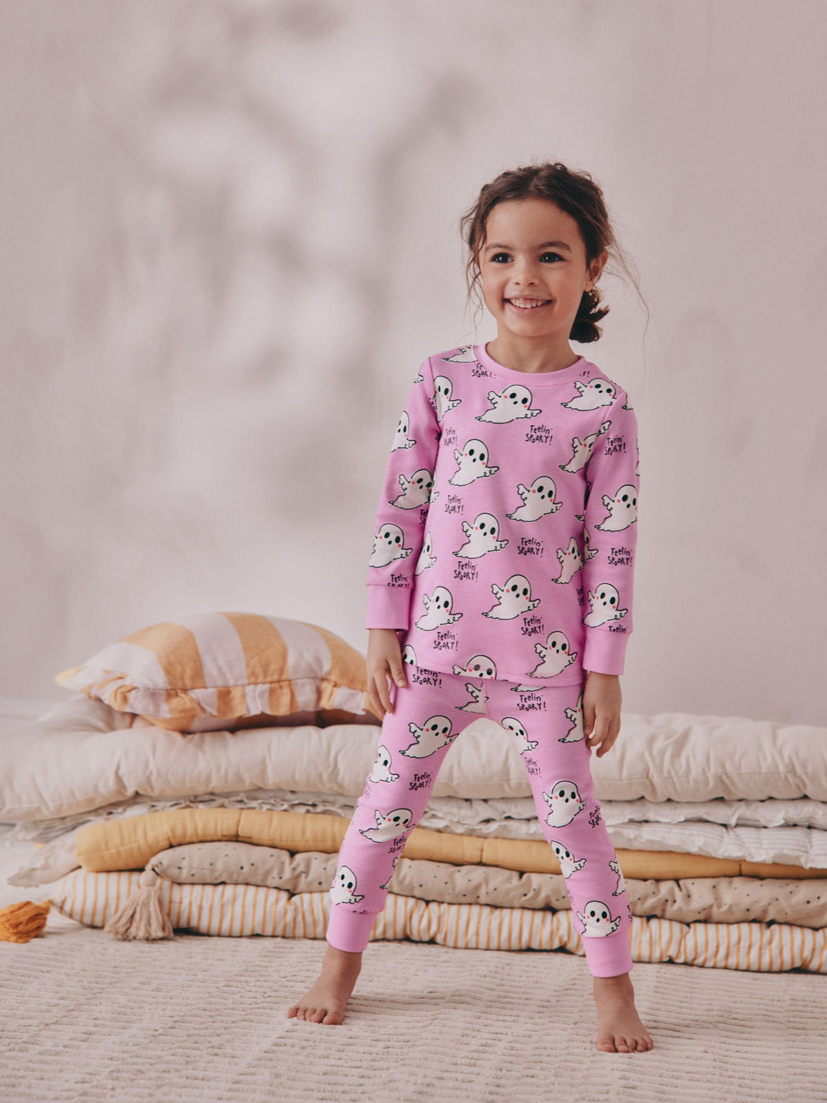 Pink Boo! Ghost Halloween Snuggle Pyjamas (9mths-12yrs)