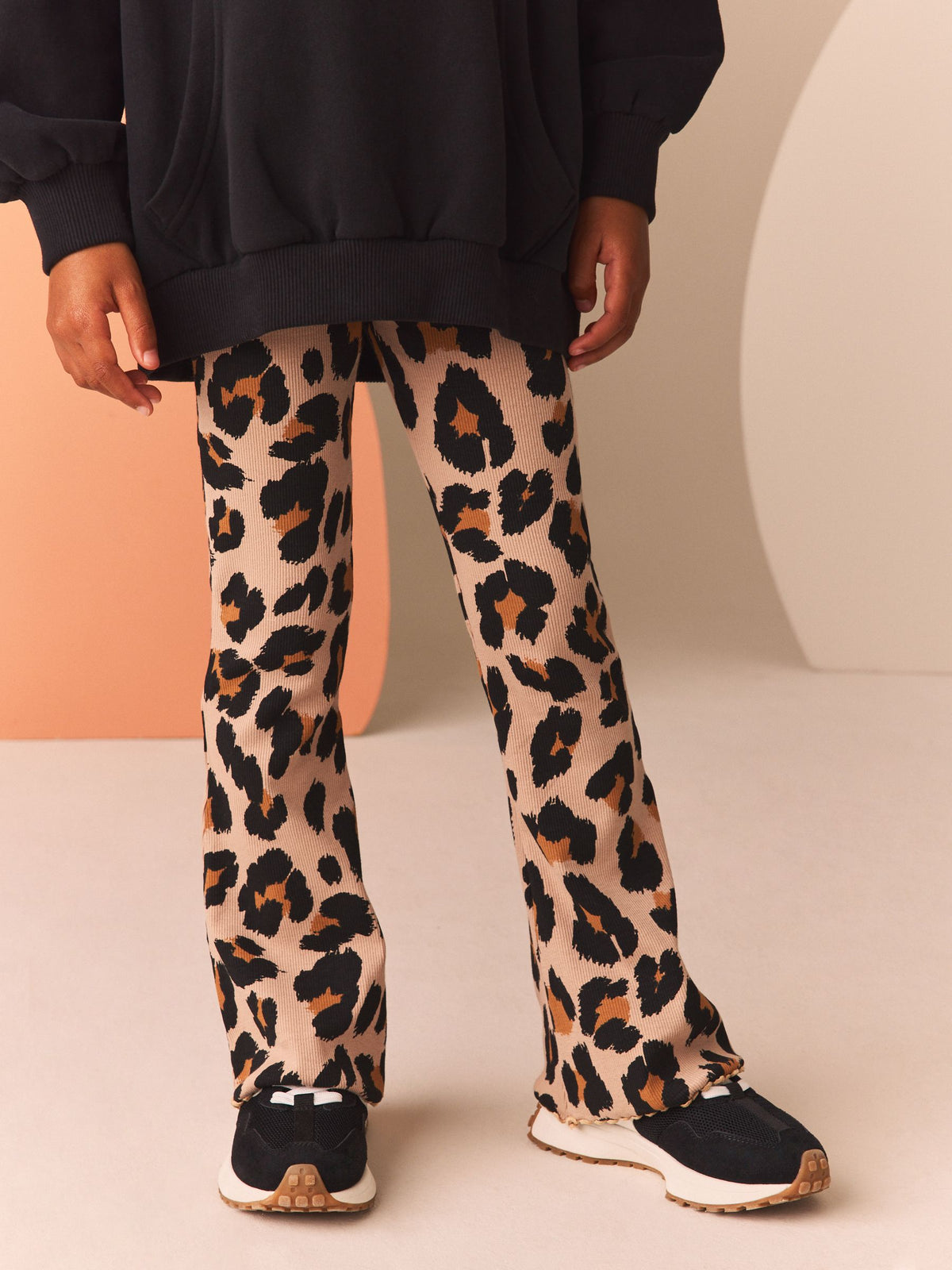 Animal 1 Pack Rib Flare Leggings (3-16yrs)