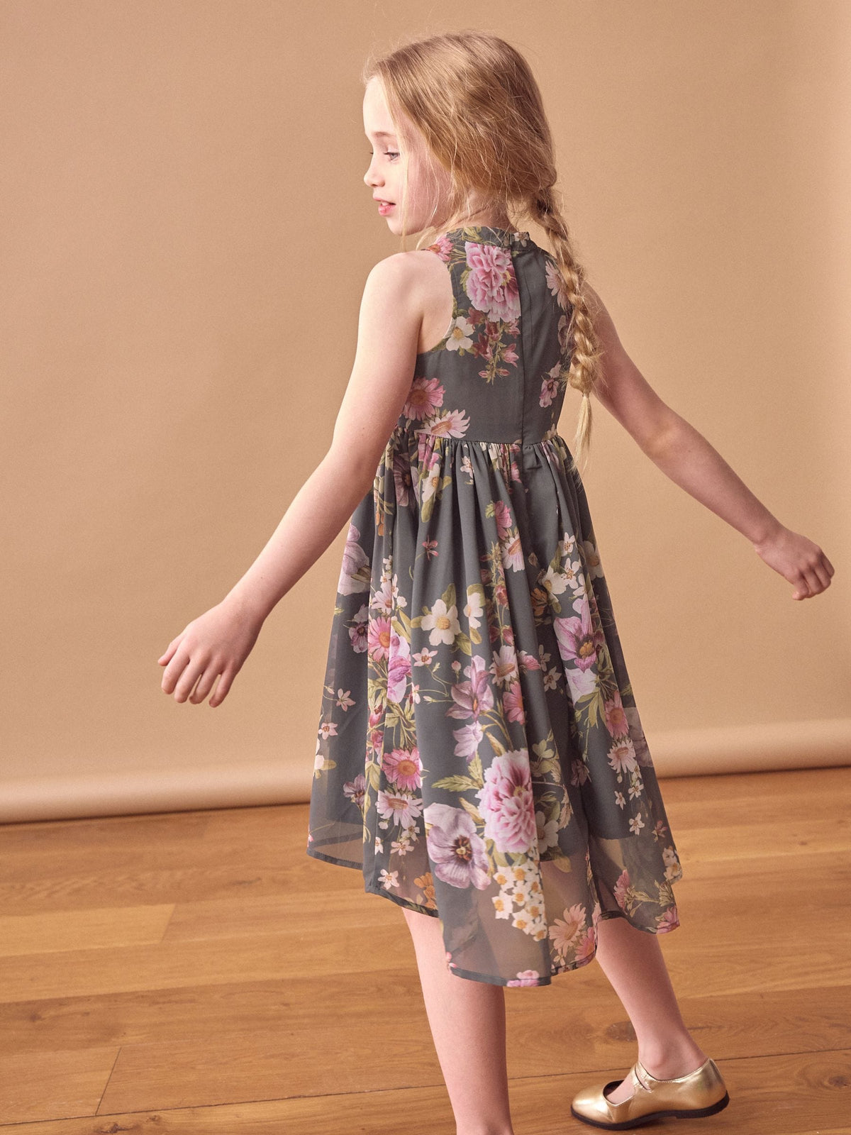 Grey Embellished Occasion Dress (3-16yrs)