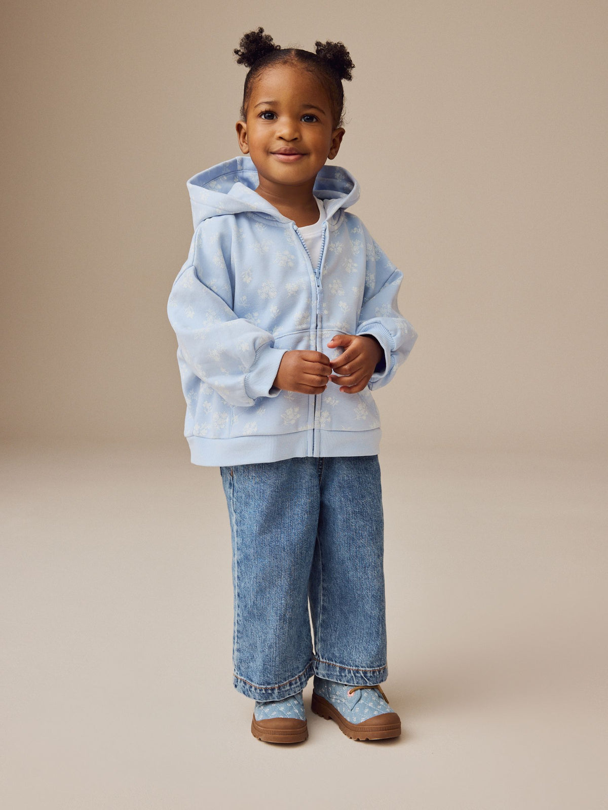 Blue Ditsy Print Hoodie (3mths-7yrs)