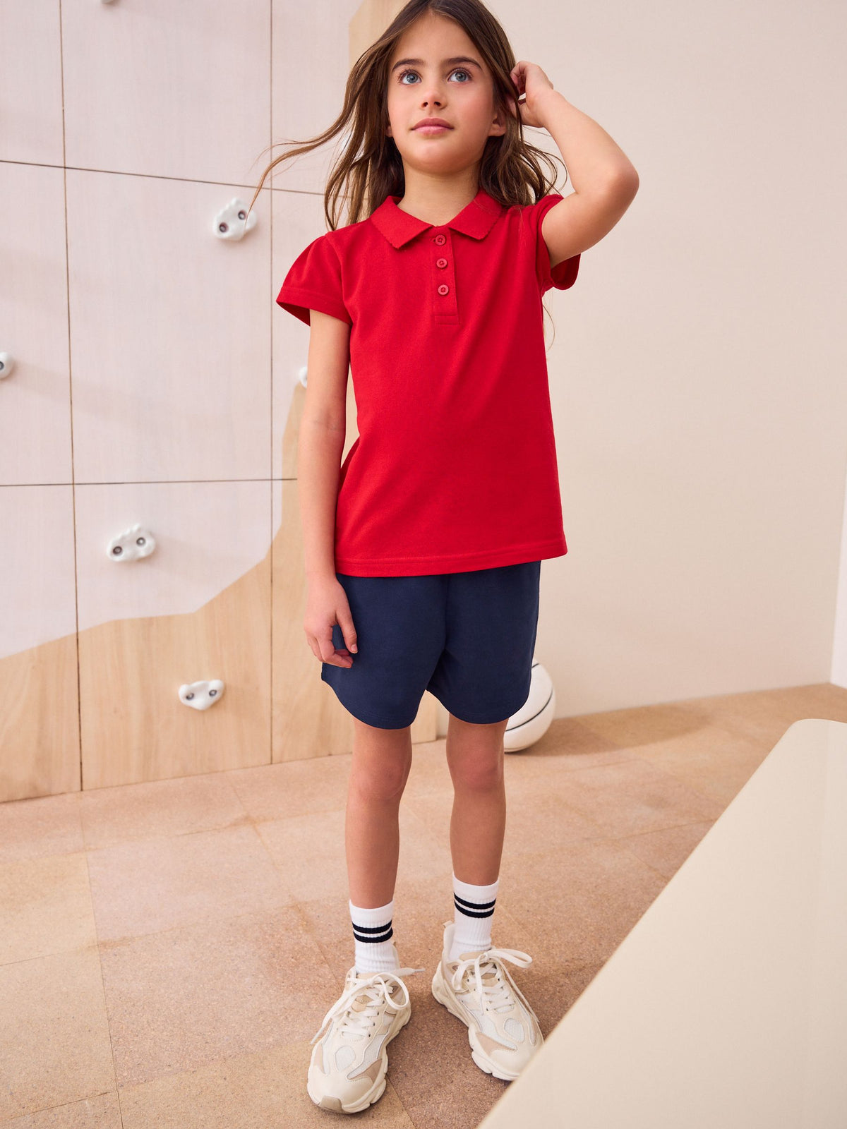 Red Regular Fit 2 Pack Slim Fit 100% Cotton Short Sleeve Polo Shirts (3-16yrs)