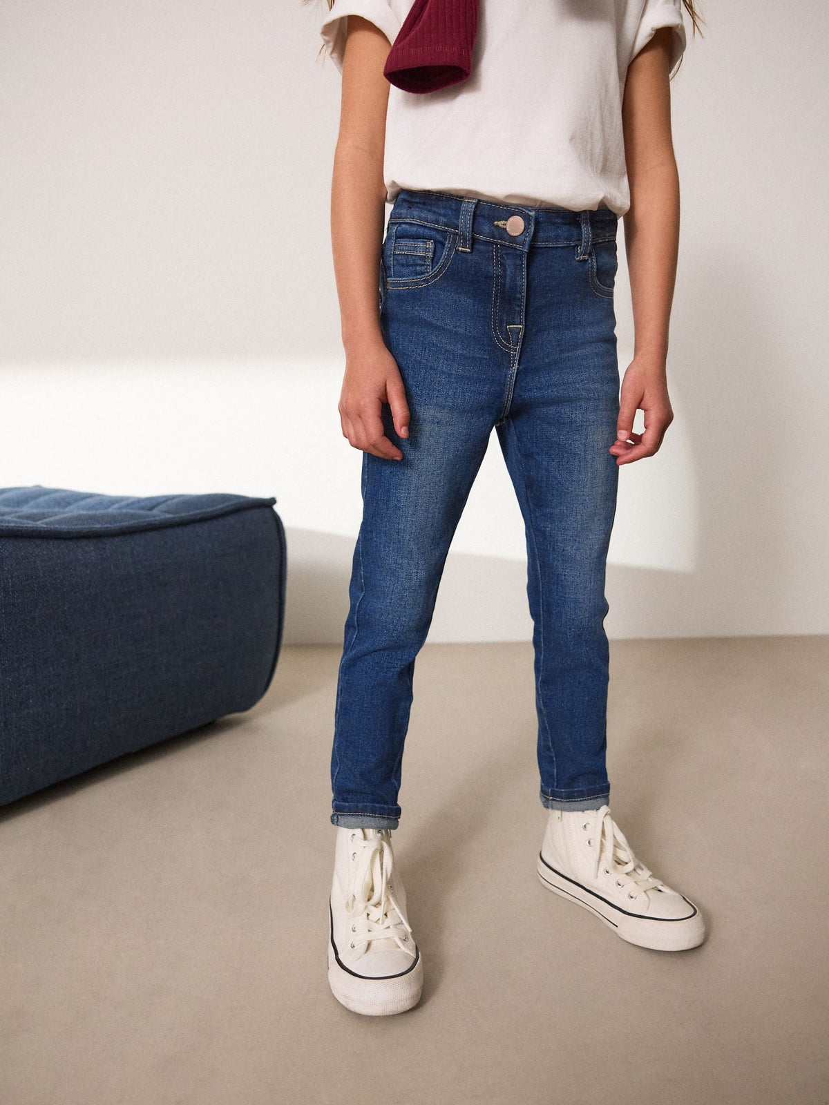 Denim Dark Wash Regular Fit Skinny Jeans (3-16yrs)